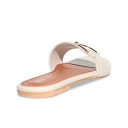 Koblerr Women Colourblocked Open Toe Flats with Buckles TB1502/CRM/37 image 5