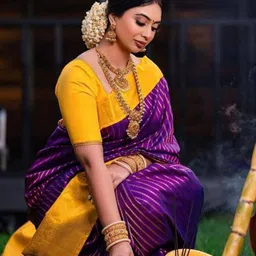 ZILVIRA Woven Design Zari Banarasi Saree image 2