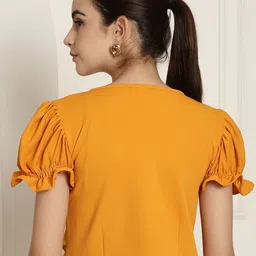 Tromko Women Pack of 2 V-Neck Puff Sleeve Regular Top image 2