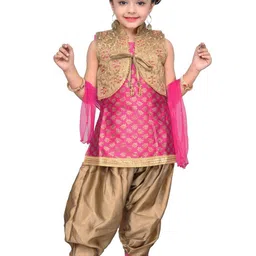 Hariyal Creation Girls Silk Blend Kurta Sets-image-16
