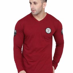 BEYOU FASHION Men V-Neck Applique Slim Fit T-shirt-picture-28