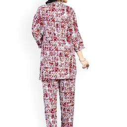 RUNAYA NX Printed Shirt Collar Tunic With Trousers Co-Ords Set image 4