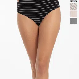 DressBerry Women Set of 5 Printed High-Rise Briefs-image-74