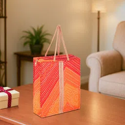 Kuber Industries Unisex Ethnic Motifs Printed Shopper Tote Bag-image-5