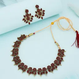 Anouk Gold-Plated Artificial Stones Studded Jewellery Set-picture-36