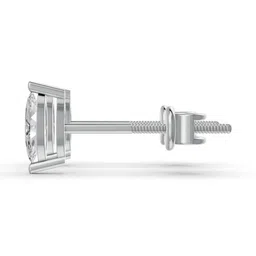 Forever Jewels 14K White Gold Plated 4Ct Marquise Cut Moissanite Prong Stud Earrings image 3