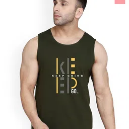 SLOWLORIS Men Pack Of 2 Printed Bio-Wash Combed Cotton Gym Vest-picture-38