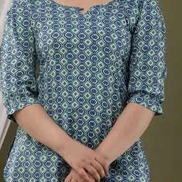 FEMARY Geometric Print Cotton Top image 5