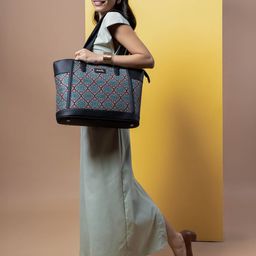 ZOUK Ethnic Motifs Printed Structured Tote Bag-picture-35