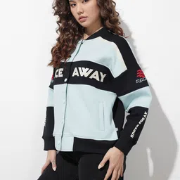 The Roadster Life Co. Typography Printed Colourblocked Tailored Jacket image 5