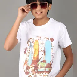 V-Mart Boys Graphic Printed Round Neck Cotton T-shirt image 1