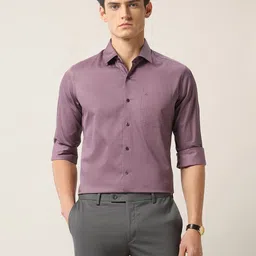 Arrow Men Slim Fit Textured Spread Collar Pure Cotton Formal Shirt-picture-26