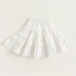 LULU & SKY Pure Cotton A-Line Knee Length Skirt image 2