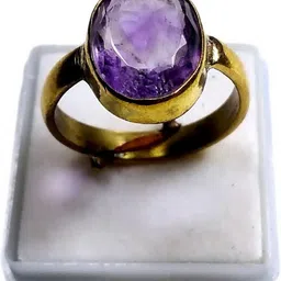 GenZcomplex Gold-Plated Copper Amethyst Finger Ring-picture-34
