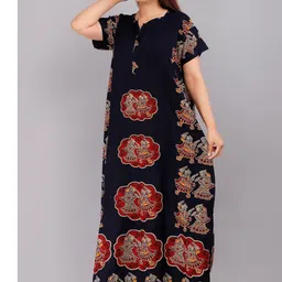 aakarshana creation Pure Cotton Nighty Nightrdess Maxi Gown image 3