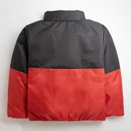 Cherry Crumble Boys Colourblocked Stand Collar Lightweight Tailored Reversible Jacket image 5