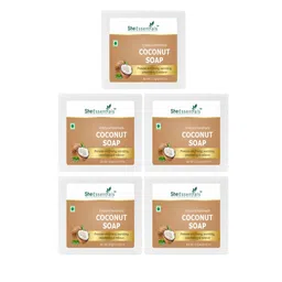 She Essentials Set Of 5 Natural Coconut Milk Soap - 125 g Each image 1