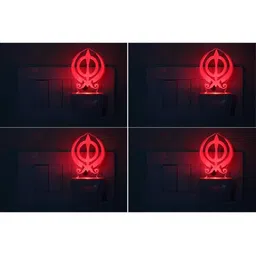 1ST TIME Red & White Acrylic Contemporary Abstract Shaped Shaped Wall Lamp-picture-22