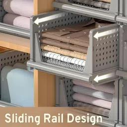 RUBOXA Grey 12 Pieces Storage Wardrobe Organisers image 5