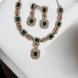 Women Click Stones Studded Jewellery Set-image-40