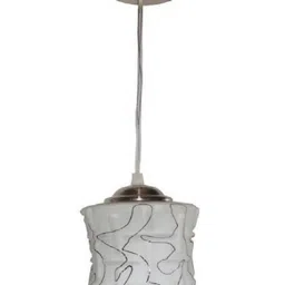 1ST TIME Black & White Printed Bell Shaped Hanging Ceiling Lamp-picture-46