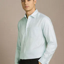 Louis Philippe Spread Collar Full Sleeves Pure Cotton Formal Shirt image 5