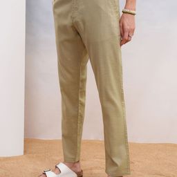HIGHLANDER Men Straight Fit Easy Wash Trousers-picture-46