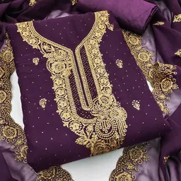 Maroosh Embroidered Silk Georgette Unstitched Dress Material-picture-31