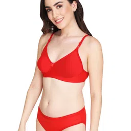 Liigne Pack Of 4 Women Everyday Non Padded Pure Cotton Bra Panty Set image 3