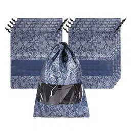 Kuber Industries Set Of 9 Printed Non-Woven Shoe Cover Bags with Transparent Window-image-27