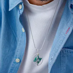 SWASHAA Men Silver Plated Stainless Steel Pendant with Chain-picture-33