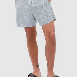 GAP Men Striped Mid-Rise Lounge Shorts-picture-32