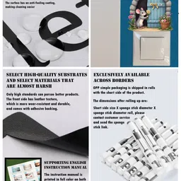 Flenzy Blue & Grey Printed Water-Proof Self-Adhesive Wall Stickers image 5