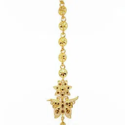 Mansi Jewl Point Gold-Plated Floral Design Maang Tikka-image-22