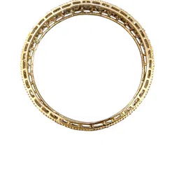 Pihtara Jewels Set Of 2 Brass-Plated Kundan Stone Studded Bangles image 2