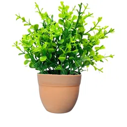 Dekorly Green & Black Vine Leaf Artificial Plant With Po image 4