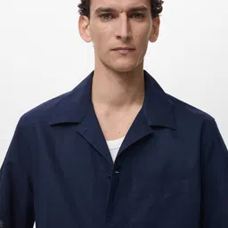 MANGO MAN Cotton Linen Casual Shirt image 2