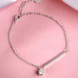 GIVA Women Sterling Silver Rhodium-Plated Charm Bracelet-picture-53