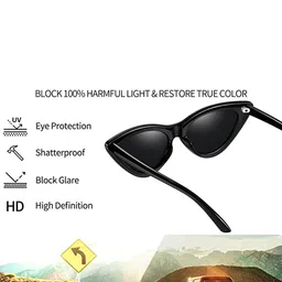 LEGEND EYEWEAR Unisex UV Protected Lens Cateye Sunglasses SGLGP3NJFR7XAJ96 image 4