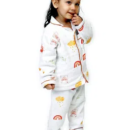 Snuggly Spaces Kids Rainbows & Rain Printed Night suit image 4