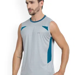FTX Pack Of 4 Colour-Blocked Gym Vests 709-10_709-12_709-15_709-16-S image 3