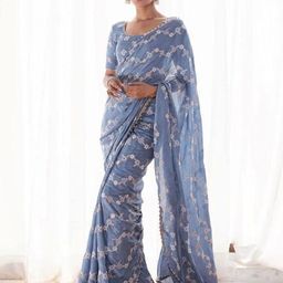 Varanga Ethnic Motifs Beads and Stones Saree-picture-38
