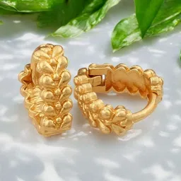 SHREE KRISHNA SHOPPING Gold-Plated Brass Earrings-picture-2