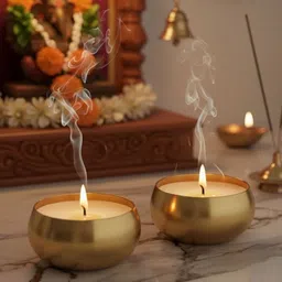 Garden Deco Gold-Toned & Gold-Toned 2 pieces Jar Candle image 3