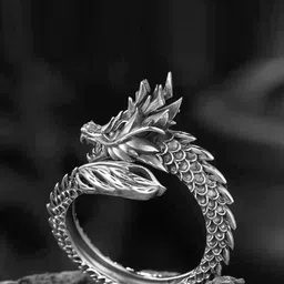 The Roadster Lifestyle Co Dragon Motif Bold Finger Ring-picture-15