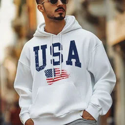 VEIRDO Men Printed Hooded Pullover Sweatshirt-image-94