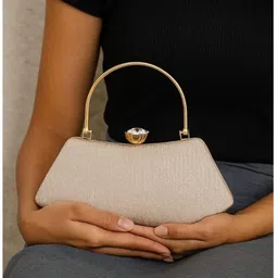 milan craft Casual, Formal, Party Gold Clutch-picture-17