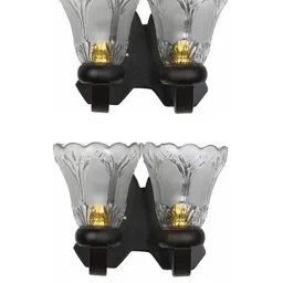 Somil Premium Designer Glass Wall / Night Lamp Elegant & Stylish Dcor Accent for Modern Interiors, color- White, Size, 31.5 X 26.5 X 28.5 CM-image-48