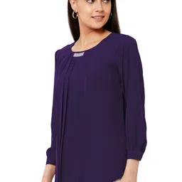 G0-4 IT Women Three-Quarter Sleeves Gathered or Pleated Top image 2