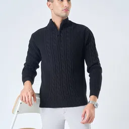 Peregrine by Pantaloons Men Cable Knit Pullover-picture-51